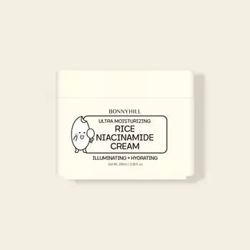 Bonnyhill Rice Niacinamine Cream 100 мл, Увлажняющий, Kbeauty, корейская косметика, пробник