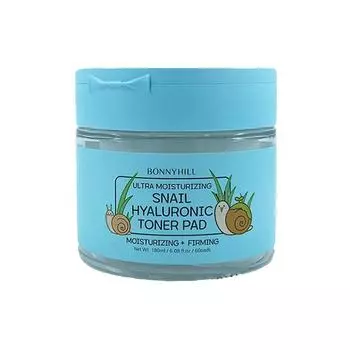 BONNYHILL SNAIL ГИАЛУРОНОВЫЙ ТОНИК-ПАД 180 МЛ (60КОЛОДОК), Увлажнение, Kbeauty, корейская косметика, пробник