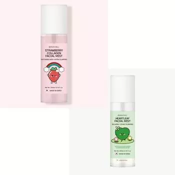 BONNYHILL Strawberry Collagen / Heartleaf Facial Mist 200ml, CALMING, Moisturizing, Korean Cosmetics, Kbeauty, sample Strawberry Collagen