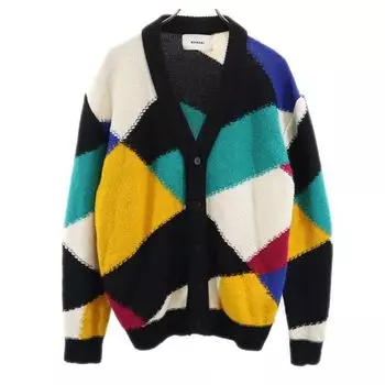 BONSAI wool blend Overall handle Long sleeve knit cardigan M Men s Used