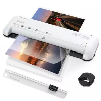 bonsaii Laminator Compatible with card sizes Compatible with film time minutes No bubbles Easy operation Home use Commercial use Lightweight set White