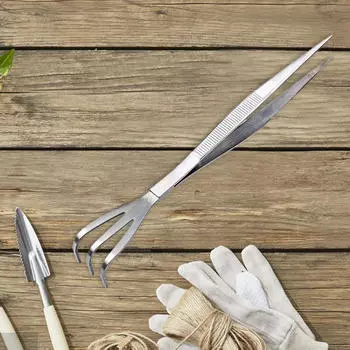 Бонсай Пинцет Садовые ручные инструменты Грабли Корень для офиса Кухня в горшке
