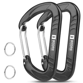Боны рыболовные CC10 легкая грузоподъемность 12 кН карабин большой D-образный кольцо черный для кемпинга на открытом воздухе использование (1200кг)