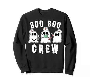 Boo Boo Crew забавный костюм медсестры-призрака на Хэллоуин подарочный свитшот