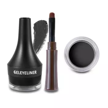 Boobeen Eyeliner Gel Eyeliner Eyeliner Set Водостойкая Не размазывающаяся Высокопигментированная Быстросохнущая Легко наносится Долговечная (коричневый)