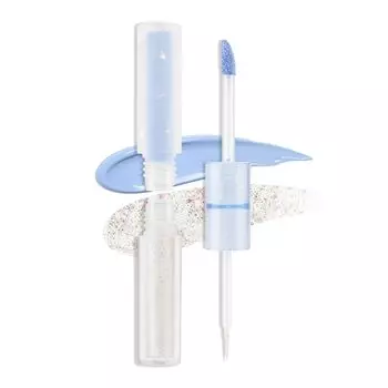 Boobeen Glitter Liquid Shimmer Metallic Matte Eyeshadow with Double Head Sparkling Highlight Eyeshadow High-Pigmented Eyeshadow, & Brush, Makeup,
