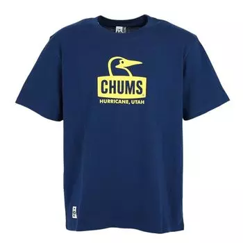 Booby Face Navy x Yellow S [Chums] T-Shirt T-Shirt Men s