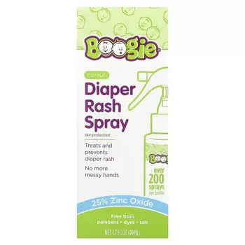 Boogie Wipes, спрей от опрелостей, не натирающий, без отдушек, 1,7 жидких унций (49 мл)