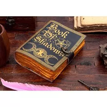 Book Of Shadows Leather Grimoire Magic Book Celtic journal The Morrigan Leather book leather journal Travel notebook Christmas Gift supply. 7 x 5 in