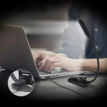 Book Reading Light Home-appliance Mini Lamp Bedroom Adjustable LED Read Travel Battery Powered Study Flexible Clip-on Table