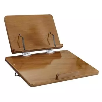Book Stand Multifunctional Wooden Desktop Reading Book Stand Holder for Students Children Dark