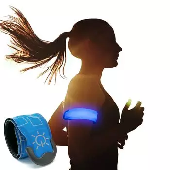 BOOMIE Прикрепить x Увеличенная Беговая Светодиодная Светоотражающая для и Ночного Времени Аварии и Повышенная Видимость [Мгновенная Видимость] Свет, Высокояркостная Повязка, синий