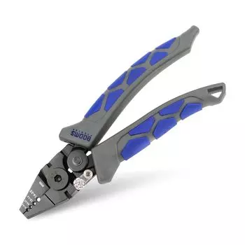 Booms Fishing CP4 Hand Presser Aluminum Sleeve Crimping Tool Wire Rope Cutter Wire Clamp Cutter Crimping Capacity Diameter to (Wire 0.1 2mm)