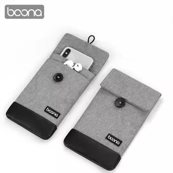 BOONA Сумка для хранения сотового телефона Чехол для мобильного телефона Оксфорд Чехол для телефона из искусственной кожи