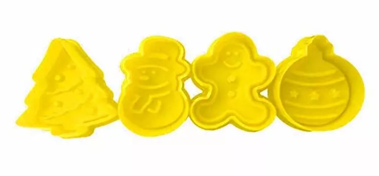 Boost your feminine Christmas cookie cutter set of 4 types singer with 10 wrapping bags included AmanoSong original set Christmas tree decoration ball