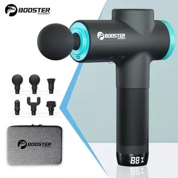 Booster M2-12V Массажный пистолет Ручной перкуссионный массажер для глубоких тканей 12 В Матовый мотор ЖК-дисплей для обезболивания и релаксации тела