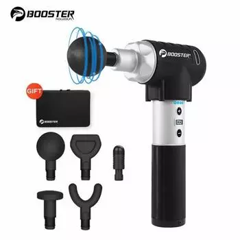 Booster Pro2 Массажный пистолет для глубоких тканей мышц Беспроводная терапия Вибрационный массажер для тела 5 головок с низким уровнем шума для фитнеса