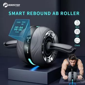 Booster Smart Rebound Ab Roller Электрическое светодиодное колесо с подсчетом в реальном времени Abs Sport Фитнес-оборудование для силовых тренировок брюшного пресса и корпуса