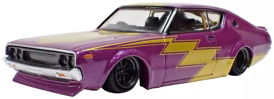 BoostGear Custom Made AOSHIMA Grachan 15th Kenmeri 1973 BoostGear Custom Color Box без готового продукта 1/64 GT-R (KPGC110) (С постаментом)