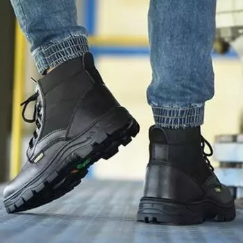 Booties Male Shoes Waterproof Men s Boots Lace Up Ankle Short Barrel Leather Low Price Offer Hot Selling Designer Size 44 45 Y2k 36