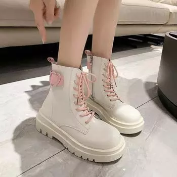 Booties Platform Cute Kawaii Round Toe Woman Short Mary Janes Shoes Chunky Ankle Lolita Boots for Women Hot New in On Offer Y2k 35