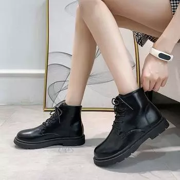 Booties Waterproof Footwear Chunky Women s Ankle Boots Work Platform Short Shoes For Woman With Stylish Y2k New In Boot Pu 35