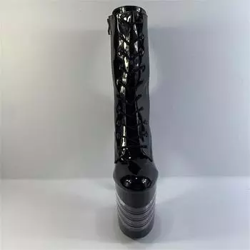 Boots 20cm waterproof table style side zipper low tube short boots transparent sole 34 чёрный