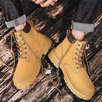 Boots for Men High Quality Lace Up Man Shoes Fashion Trendy 2025 Classic Designer Low Price Non Slip Casual Vintage Cheap Y2k 39