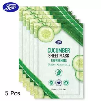 Boots Огуречная тканевая маска освежающая 5 шт - тайская 20 ml x 5 pcs зелёный
