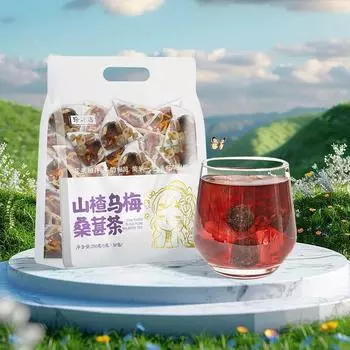 Боярышник, черная слива, шелковичный чай, яблочная роза, жир листьев лотоса, чай из цветов кассии Medium bag 100g/bag (5g * 20 packs)