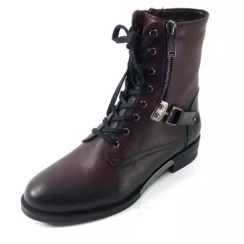 Бордовые красные сапоги из 100% натуральной кожи