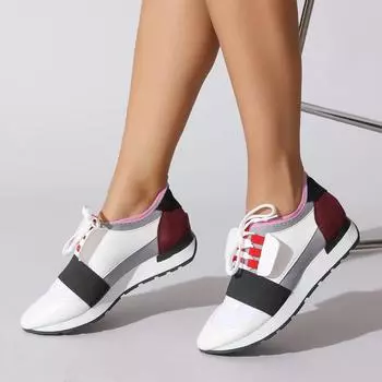 Бордовые женские кроссовки