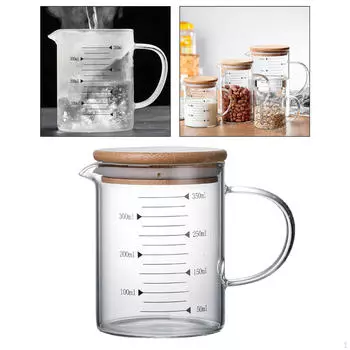 Боросиликатные мерные кувшины, стеклянная чашка для жидкости, прозрачная для плиты 350ml-1