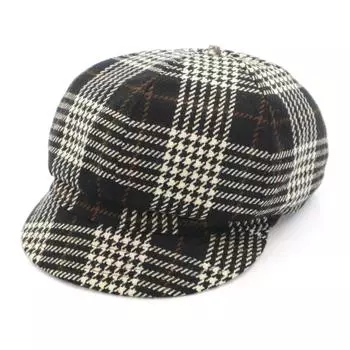 Borsalino Made in Italy wool Houndstooth Casquette Black series Women Used