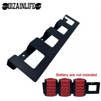 Bosch 18V-4 Slots Battery Holder Battery Storage Wall-mounted Rack Battery Metal Rack Tool Holder Wall-mounted With 4 Slots