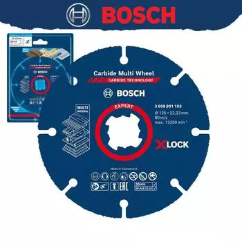 BOSCH 2608901193 Expert Carbide Multi Wheel X-LOCK отрезной диск прочный режущий диск из твердого металла насадки для электроинструмента