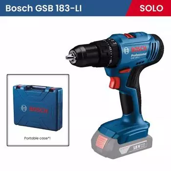 Bosch GSB183 Литий-ионная электрическая дрель, 18 В, ударная дрель, 18 В, отвертка, без аккумулятора