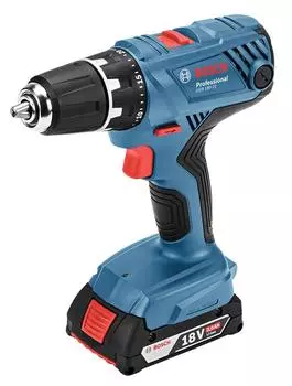 Bosch Professional 18V Аккумуляторная дрель-шуруповерт 2 кейс для переноски (2.0 Ач штук, зарядное устройство в комплекте) ГСР18В-21