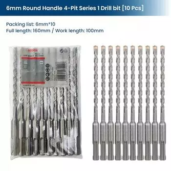 Bosch Series 1 Drill Bit SDS Plus Hammer Drill Sets for Concrete Диаметр 6-12 мм Круглая ручка Аксессуары для перфоратора