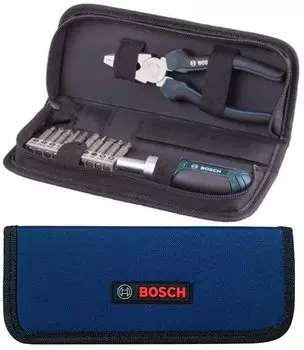 BOSCH Set Driver Bit Pliers 12pcs Set with Storage Bag 2607017520 Multi-Tool [Item]