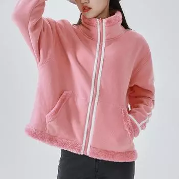 Boshi осенне-зимняя флисовая утолщенная флисовая одежда G флисовая женская свободная теплая коралловая флисовая кардиган свитер S золотисто-желтый