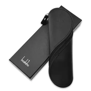 [boshiho] Пенал, натуральная кожа, пенал, S-образная молния, футляр для очков, для взрослых, для мужчин, для женщин