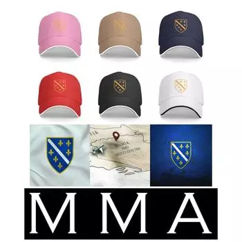 Bosnia Cap Hat Бейсбольная кепка унисекс для мужчин и женщин из хлопка MMA Kick Boxing Muay Thai Fashion Hip Hop Hat Sport Golf Cap Retro Vintage Symbol Emblem One size