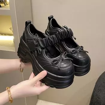 Босоножки Baotou женские летние новые полые дышащие одинарные туфли толстая подошва внутренняя высота увеличение маленькие Мэри Джейн женские туфли 39