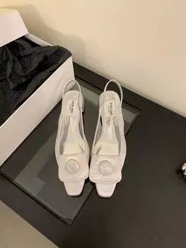 Босоножки Баотоу Женские Летние Сказочный Стиль Корейская Версия Французский Вечерний Стиль Женские Одинарные Туфли Женские 35 серебряный