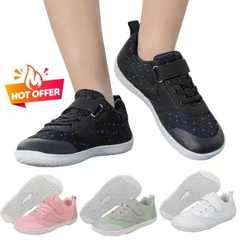 Босоножки для детей Детские кроссовки Дышащая спортивная обувь для мальчиков Нескользящие кроссовки с широким носком Мягкая прогулочная обувь для мальчиков и девочек 25 чёрный