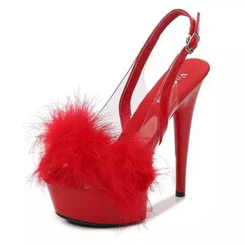 Босоножки модели автомобиля на платформе для ночного клуба на шпильках, женские подиумные стальные трубки 34 белый