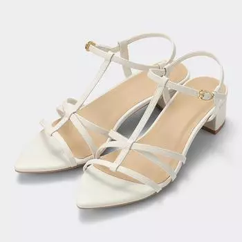 Босоножки на каблуке с узкими ремешками GU by Uniqlo