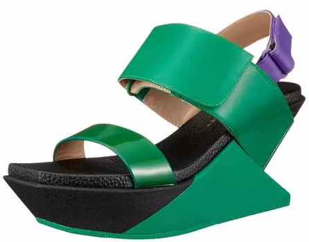 Босоножки на танкетке Delta Wedge Sandal Green Snake см [United Nude] женские 25,5 см~26,0