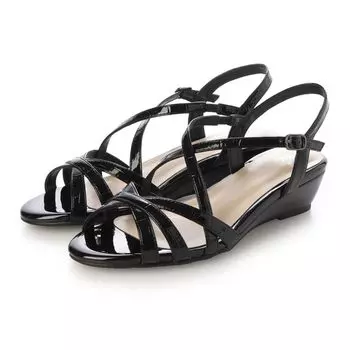 Босоножки на танкетке RRFR44094R черные Kataoshi см [Liz Raffine] женские 24,0